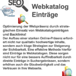 Optimierung der Webpräsenz durch strategischen Einsatz von Webkatalogeinträgen und Backlinks