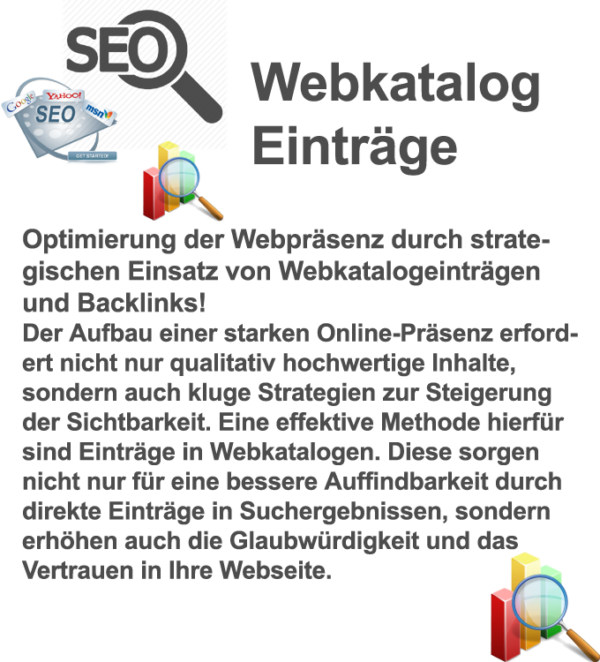 seo-webkataloge Optimierung der Webpräsenz durch strategischen Einsatz von Webkatalogeinträgen und Backlinks