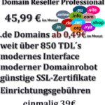 Unsere Reseller-Tarife eignen sich hervorragend für jeden, der eine große Anzahl an Domains managen muss - egal ob Webhosting-Anbieter, digitale Agenturen, IT-Dienstleister oder umfangreiche Domain-Reseller.