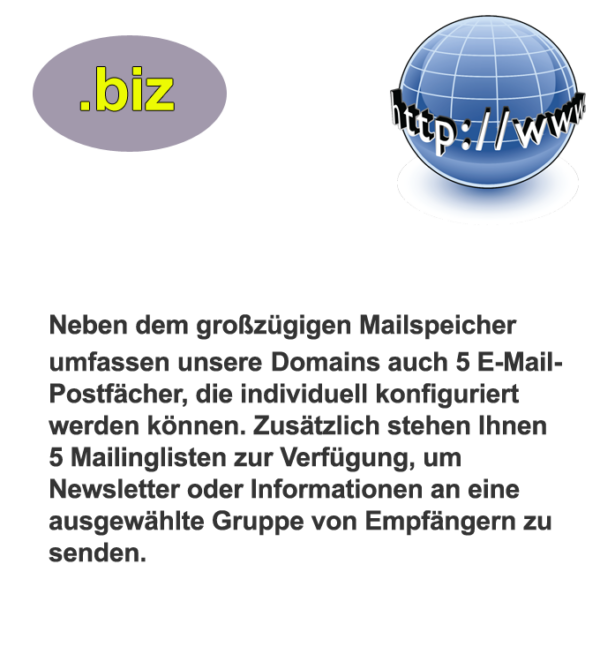 Die .biz Domain bietet Platz für eine Vielzahl von Online-Projekten