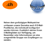Die .ch Domain bietet Platz für eine Vielzahl von Online-Projekten