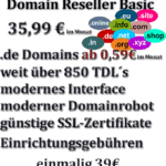 Unsere Reseller-Tarife wurden speziell für Webhoster, Agenturen und große Domain-Reseller konzipiert, die eine effiziente, unkomplizierte und kosteneffektive Lösung zur Verwaltung ihrer Domains und derer ihrer Kunden suchen.
