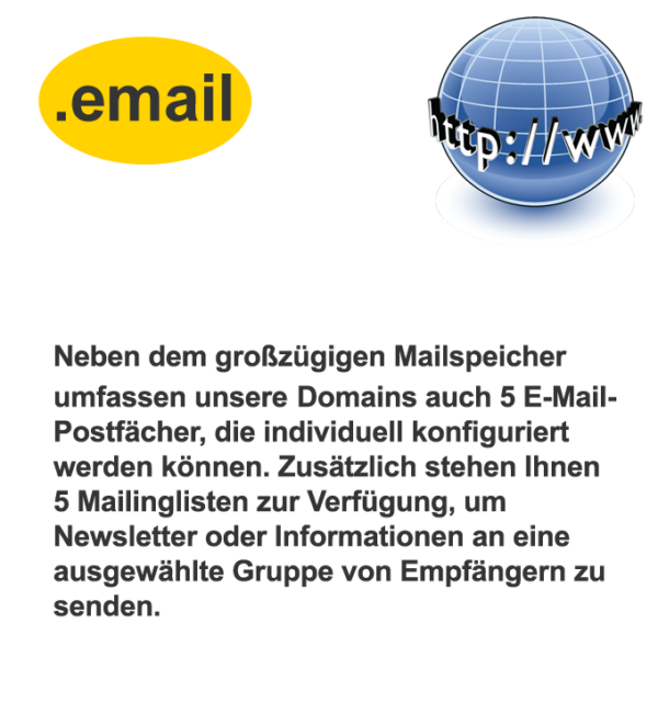 Die .email Domain bietet Platz für eine Vielzahl von Online-Projekten Die .email Domain bietet Platz für eine Vielzahl von Online-Projekten