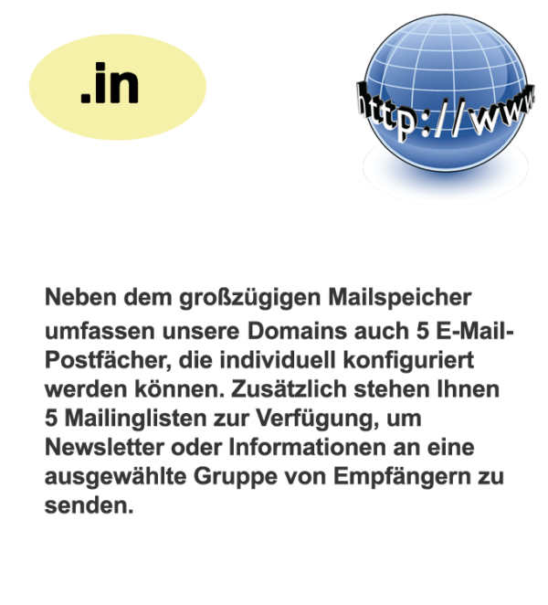 Die .in Domain bietet Platz für eine Vielzahl von Online-Projekten Die .in Domain bietet Platz für eine Vielzahl von Online-Projekten
