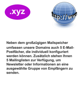 Die .xyz Domain bietet Platz für eine Vielzahl von Online-Projekten